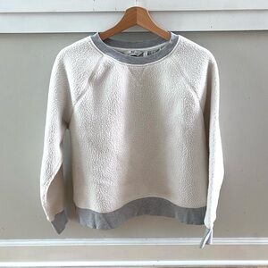 Vineyard Vines Sherpa Crewneck Pullover Fleece Sweatshirt White Size Small